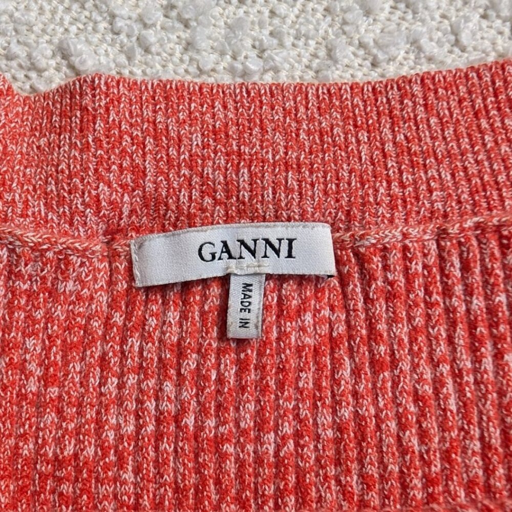 Ganni Coral off the shoulder knitted top size XS - Picture 2 of 6